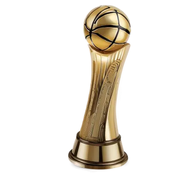 the golden basketball trophy