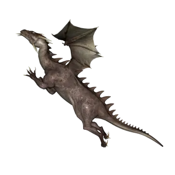 a 3d rendering of a dragon flying in the air