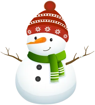 a snowman wearing a hat and scarf