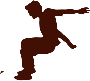 a silhouette of a man doing a kick