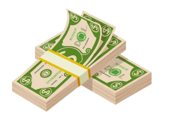 a stack of money on top of each other stacks