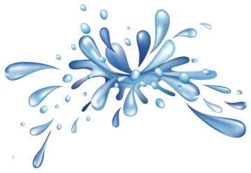 a blue water splash on white background