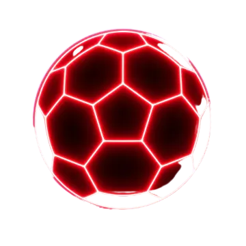 a red soccer ball on a white background