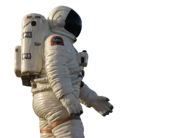 a white space suit