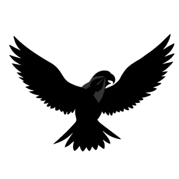 a black and white silhouette of a bird