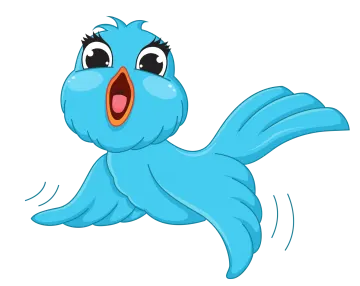an image of a blue bird with its mouth open