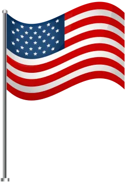 an american flag on a white background