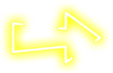 a yellow arrow icon on a white background