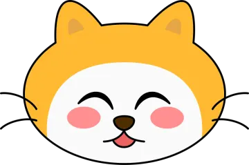 a cartoon cat with its eyes closed