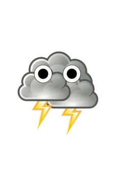 a cloud with a lightning coming out of it