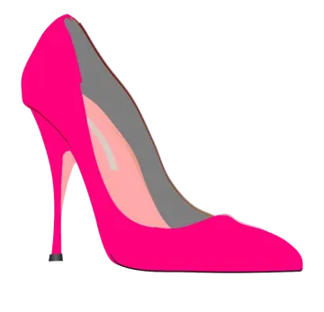 a pink high heel shoe