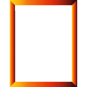 an orange frame with a white background