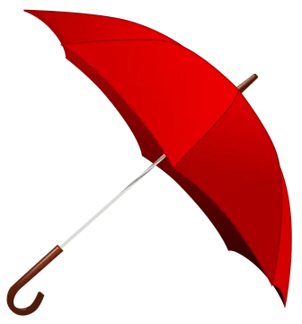 a red umbrella on a white background