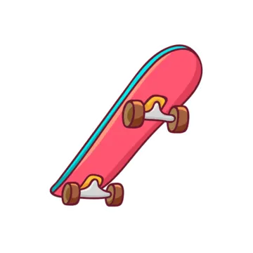 a pink skateboard with chocolate on it