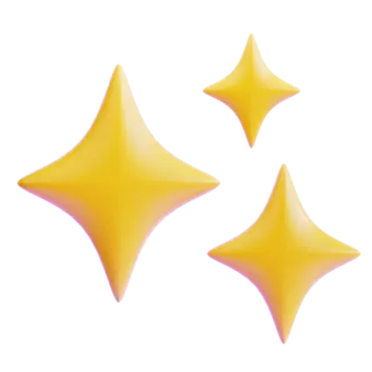 three yellow stars on a white background