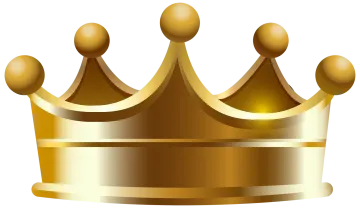a gold crown on a white background
