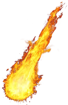 a fire on a white background