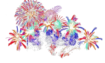 a drawing of fireworks
