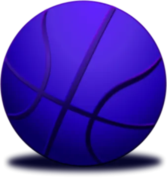 a purple basketball ball on a white background