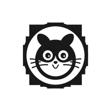 a black and white image of a cat's face
