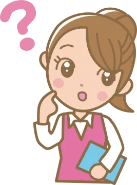 a woman with a question mark