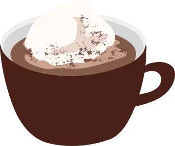 a cup of hot chocolate with whipped cream