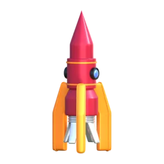 a toy rocket is shown in this image