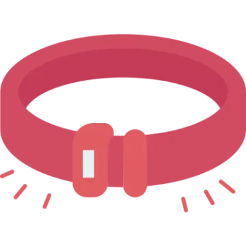 a red bracelet with a pair of headphones