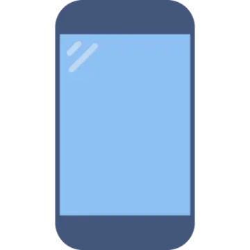 a smartphone with a blank screen