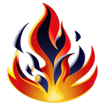 a fire with flames in the middle