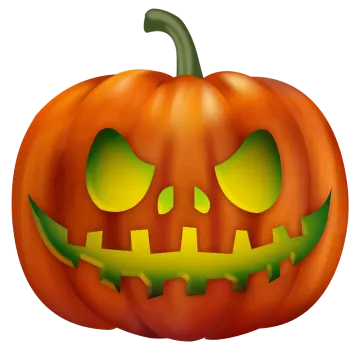 a halloween pumpkin with glowing eyes