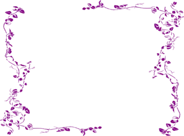 a frame with purple flowers on it
