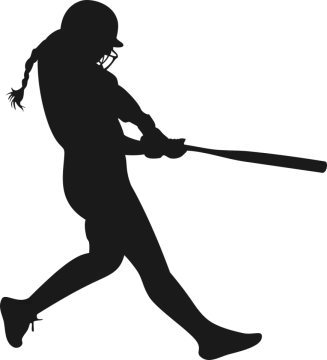 a silhouette of a baseball player with a bat