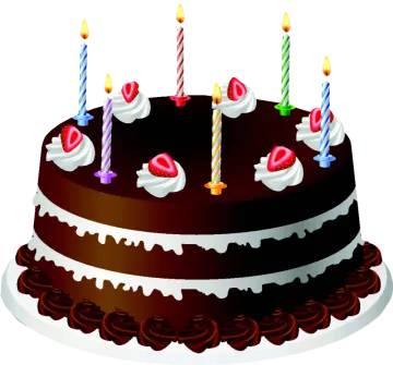 a birthday cake with candles on top of it