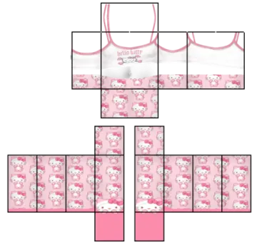 a pink hello kitty pajamas with white and pink bows