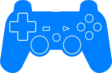 a blue video game controller