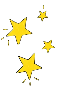 three yellow stars on a white background
