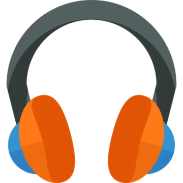 a pair of headphones on a white background