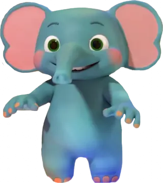 an illustration of an elephant with big ears