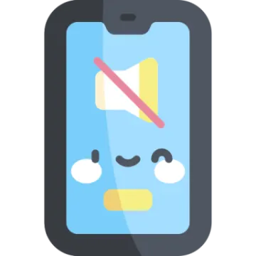 a smartphone with an angry face on the screen