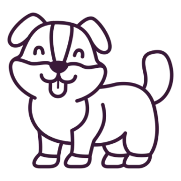 a drawing of a dog