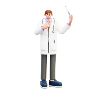 a male doctor with a stel in his hand