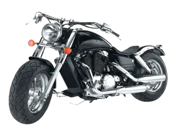 a black motorcycle on a white background