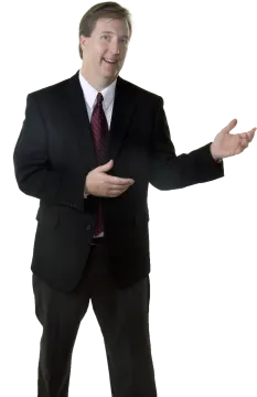 a man in a black suit