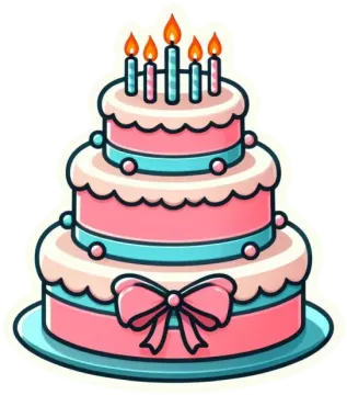 a birthday cake with candles on top