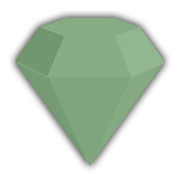 a green diamond on white background