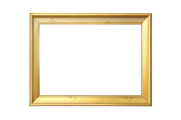 a gold frame on a white background