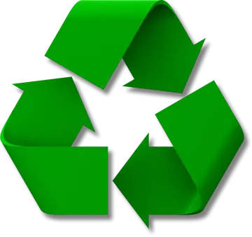 a green recycling symbol