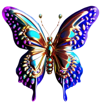 a colorful butterfly on a white background