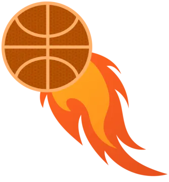 a basketball ball with fire coming out of it